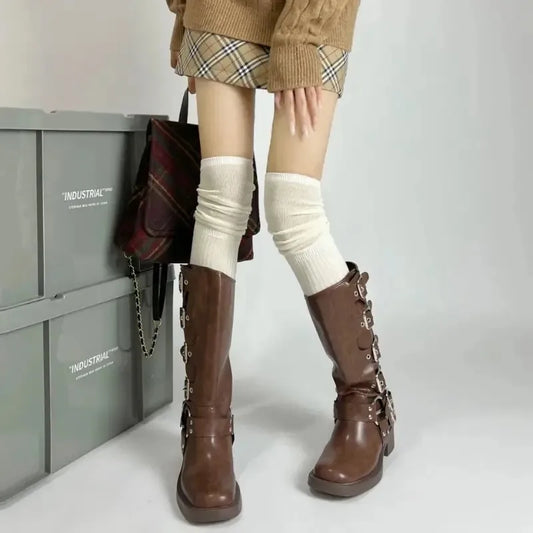 Knee High Socks for Women – Breathable Casual Long Socks