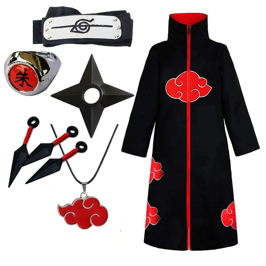 Anime Cosplay Cloak – Black & White Unisex Costume Cape