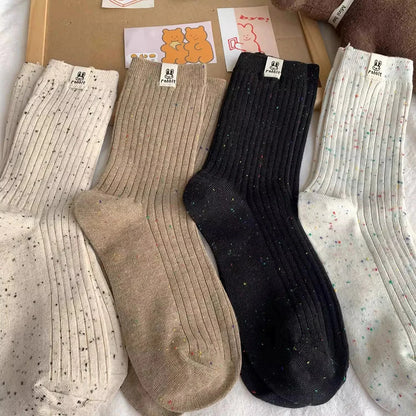 Women's Mid Calf Socks, Breathable Casual Socks 4 Pairs