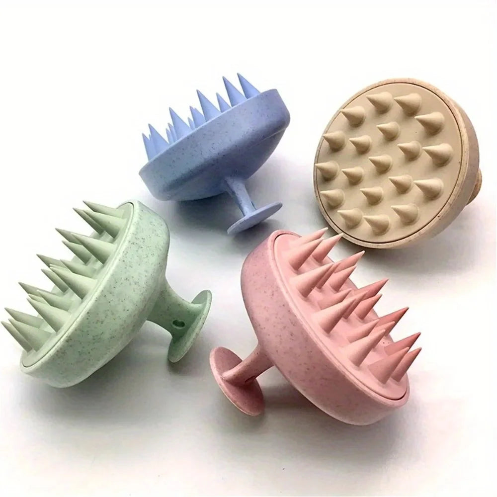 Scalp Massager Shampoo Brush with Soft Silicone Teeth