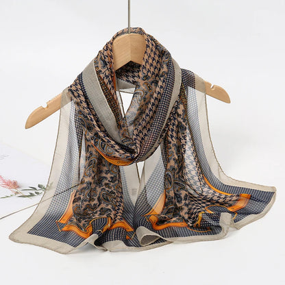 Chiffon Scarf for Women, 50×160cm Lightweight Summer Shawl
