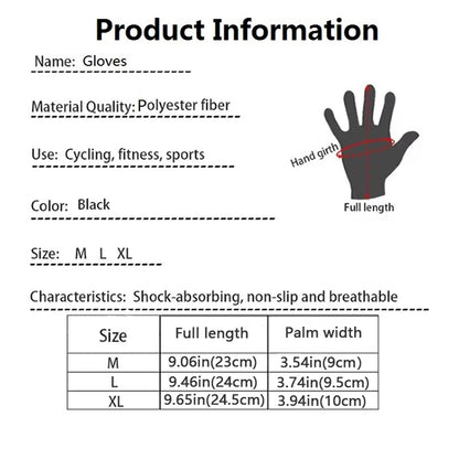 Touchscreen Cycling Gloves UV Protection Anti-Slip Outdoor Sports