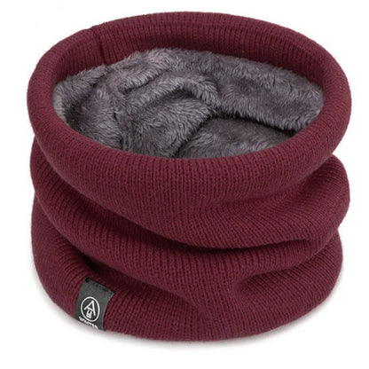 Winter Neck Gaiter Thick Knitted Warm Scarf for Outdoor Sports