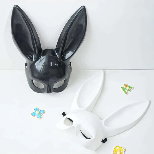 Rabbit Mask for Halloween, Bunny Costume Mask with Long Ears
