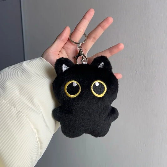 Plush Cat Keychain Cute Black Cat Bag Charm & Soft Toy