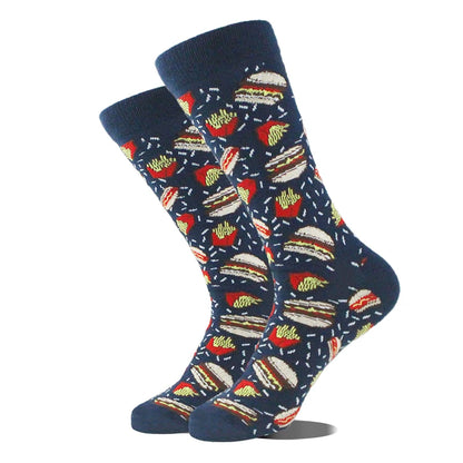 Men's Funny Socks, Novelty Cotton Crew Socks, Crazy Designs