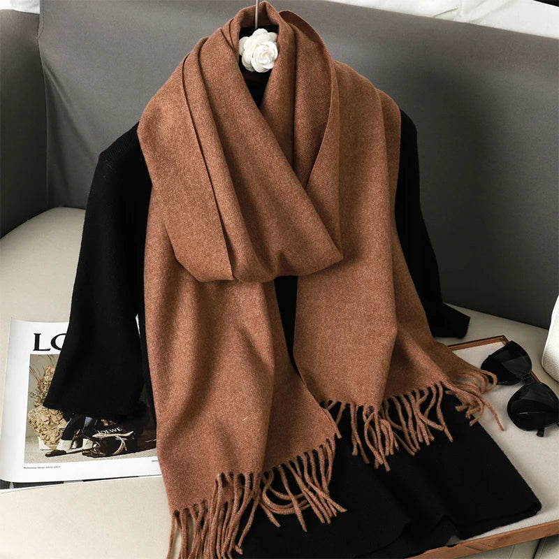 Women's Winter Scarf – Long Warm Solid Shawl Wrap