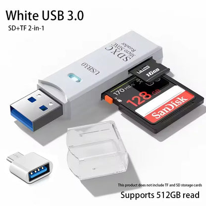 USB 3.0 Card Reader for SD and Micro SD TF Memory Cards