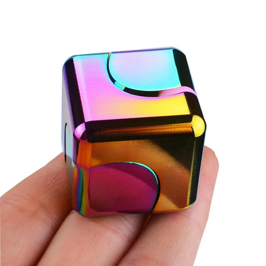 Fidget Spinner Metal Cube Fingertip Gyroscope Toy for Adults