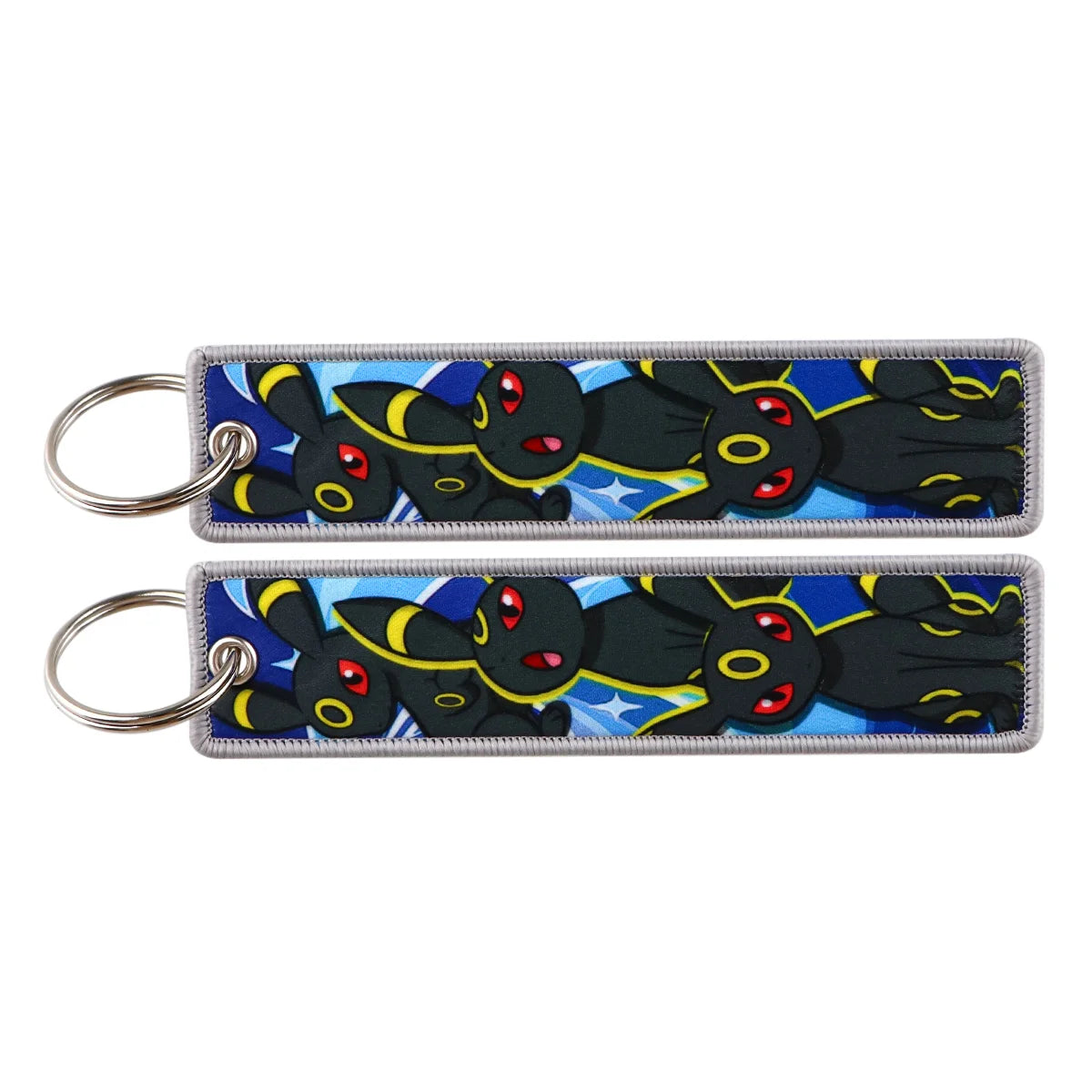 Embroidered Keychain Double-Sided Key Fob for Car & Motorcycle