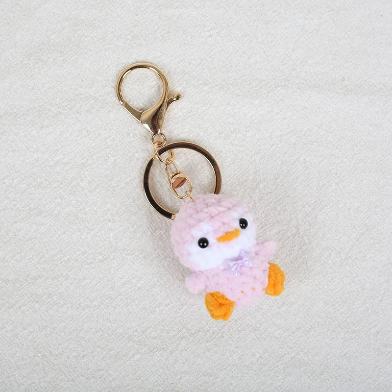 Penguin Keychain Cute Knitted Animal Keyring for Bags and Keys