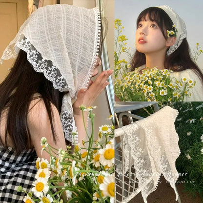 Women's Headscarf, Knitted Triangular Summer Head Wrap