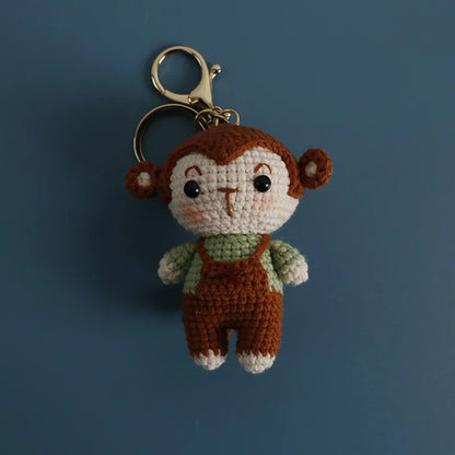 Rabbit Keychain Cute Crochet Animal Keyring for Bags and Gifts