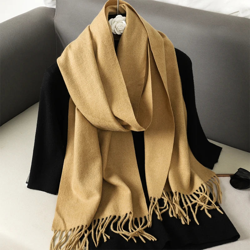 Women's Winter Scarf – Long Warm Solid Shawl Wrap