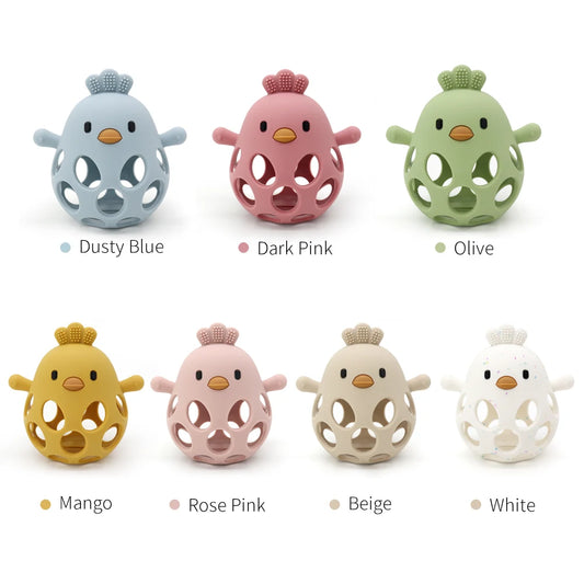 Baby Silicone Teether Chick Shape Chewing Toy for Infants