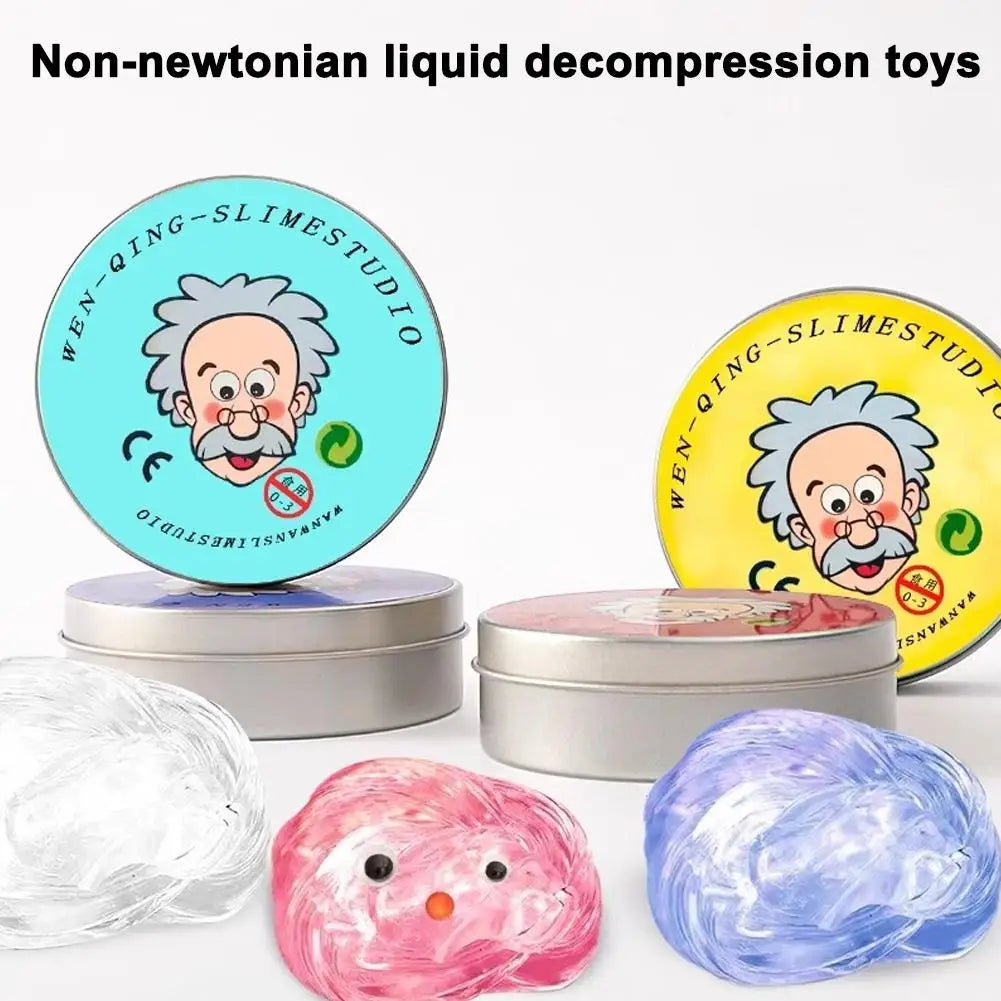 Crystal Clear Non-Newtonian Liquid Stress Putty Sensory Toy