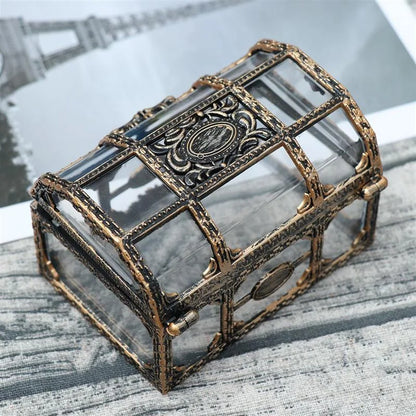 Pirate Treasure Box, Transparent Jewelry and Trinket Storage Chest