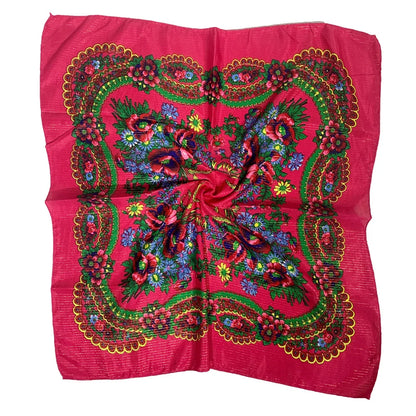 Women's Square Scarf, 70×70cm Printed Head Scarf and Bandana