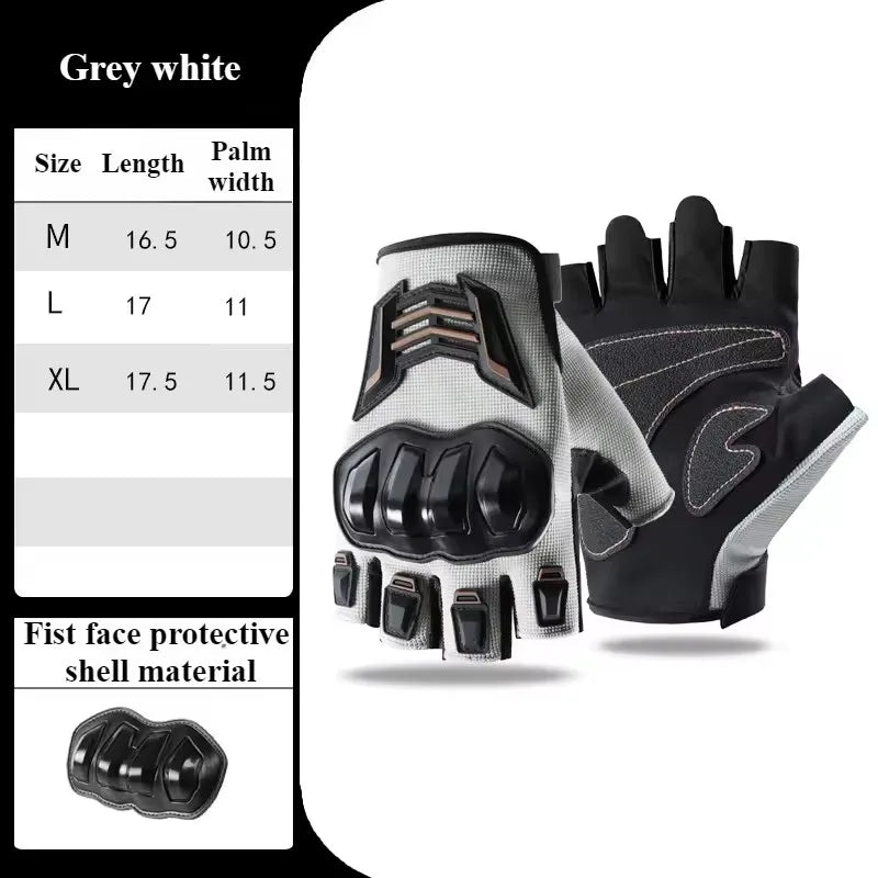 Half Finger Motorcycle Gloves Anti-Slip Cycling Riding Gloves