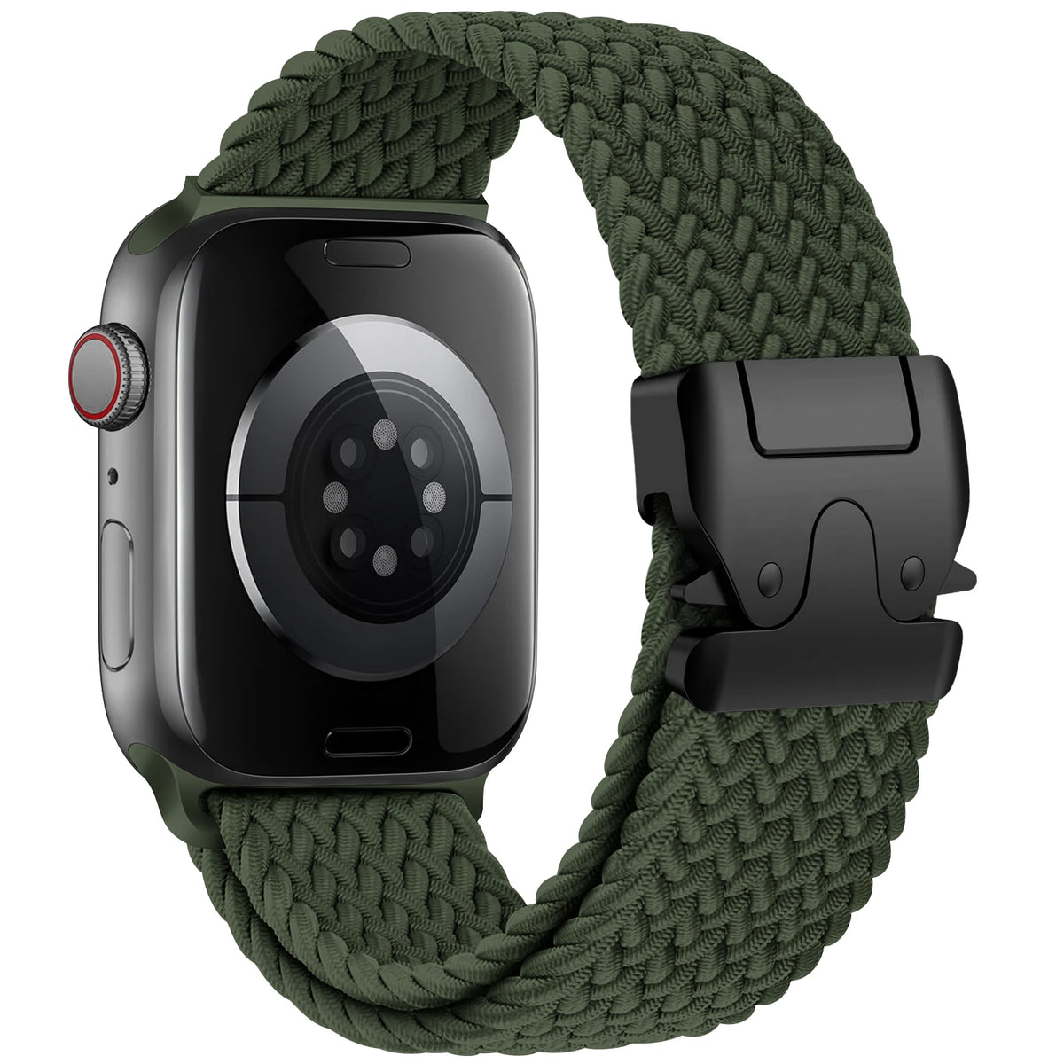 Braided Nylon Watch Band with Parachute Strap for 41mm–49mm Watches