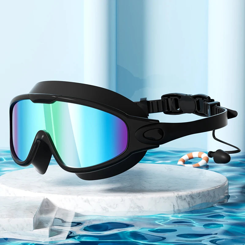 Adult Swimming Goggles with Anti-Fog Wide View and UV Protection