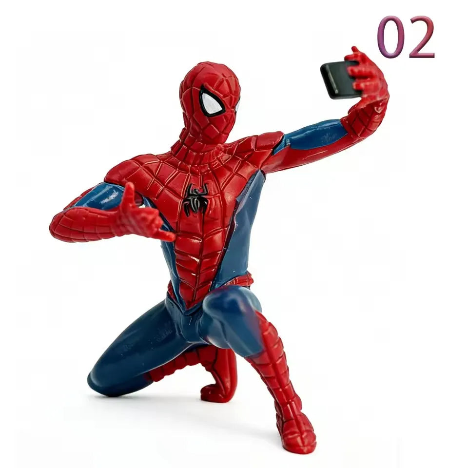 Mini Superhero Action Figure 7-9cm Desktop Collectible