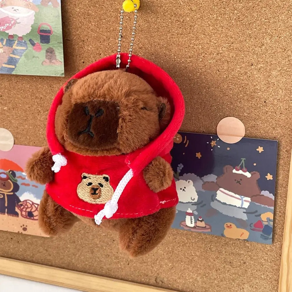 Capybara Plush Toy – Cute Winged Hoodie Stuffed Animal 12cm