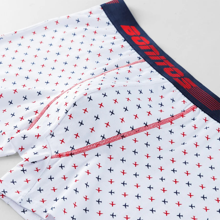 Men's Cotton Boxer Shorts Stretch Underwear Printed Design