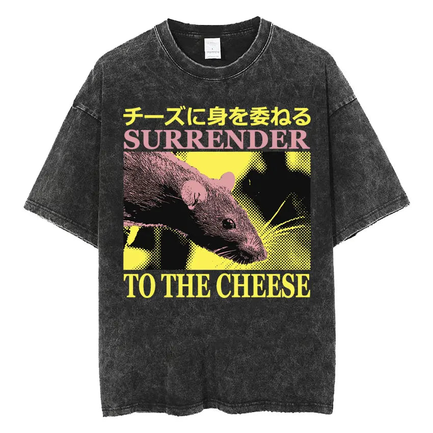 Men’s Oversized T-Shirt Retro Washed Funny Graphic Print