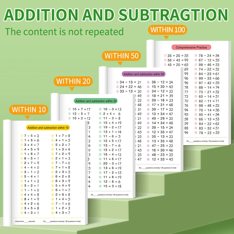 Math Workbook for Kids Addition & Subtraction Practice