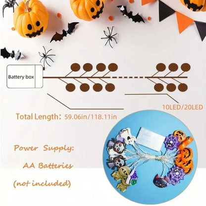 Halloween String Lights – Battery Powered LED Party Decor