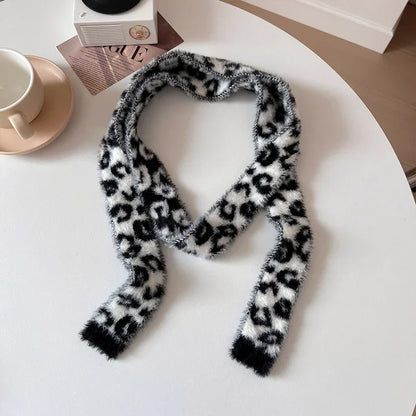 Women’s Winter Scarf – Plush Plaid Long Knit Warm Wrap