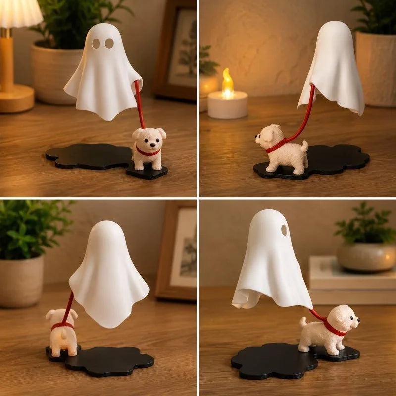 Halloween Puppy Figurine Ghost Dog Tabletop Decoration