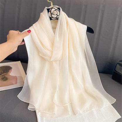 Chiffon Scarf for Women, 50×160cm Lightweight Summer Shawl
