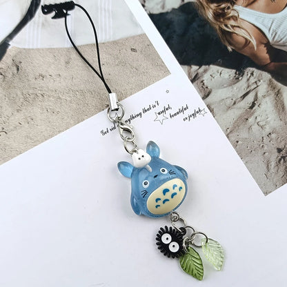 Cute Phone Charm Wooden Animal Keychain Bag Accessory