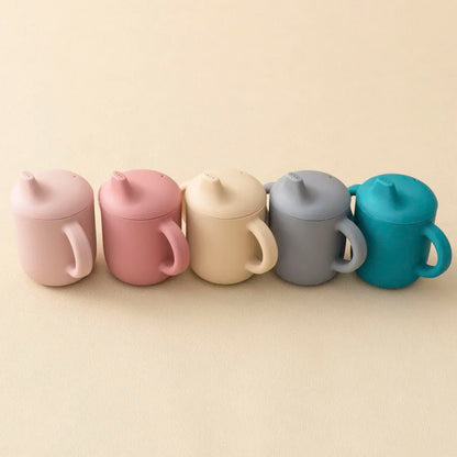 Silicone Baby Cup with Handles for Learning to Drink