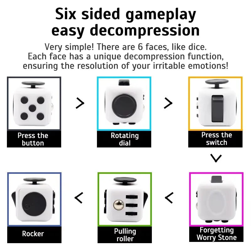 Fidget Cube Toy Sensory Spinner for Adults and Teens 14+