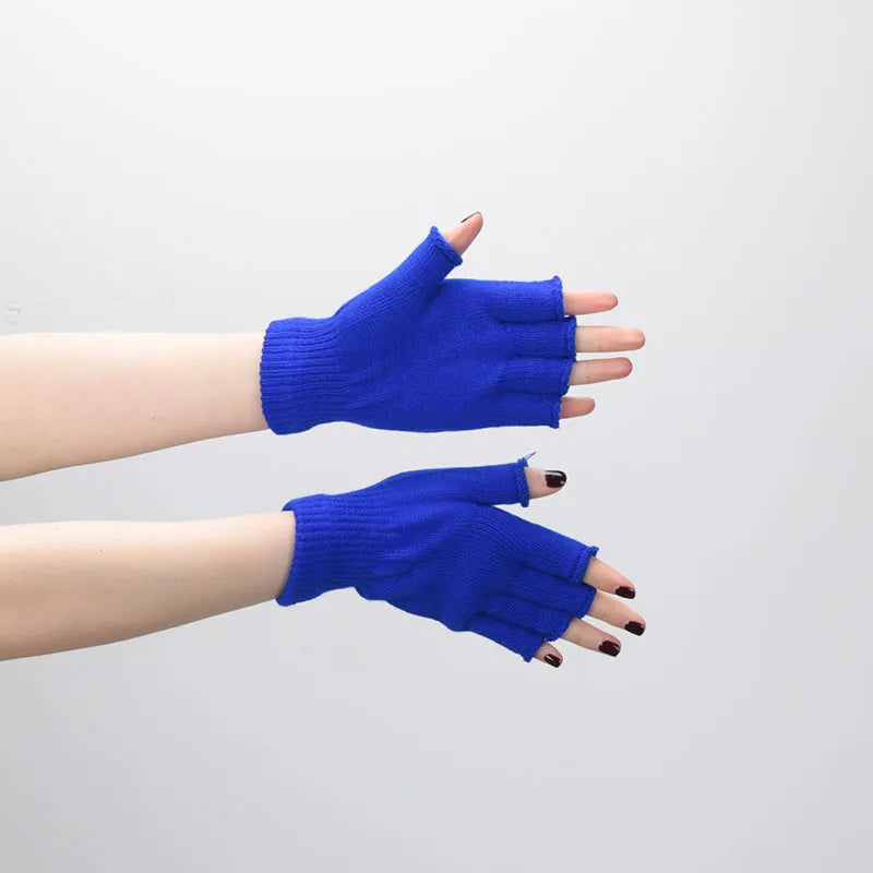 Fingerless Gloves Short Knit Wrist Warm Winter Gloves