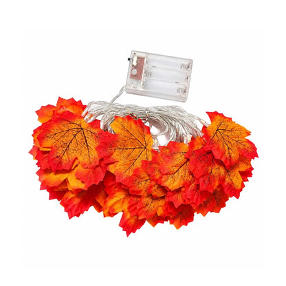 Halloween Maple Leaf String Lights 2/3/6M Garland Decoration