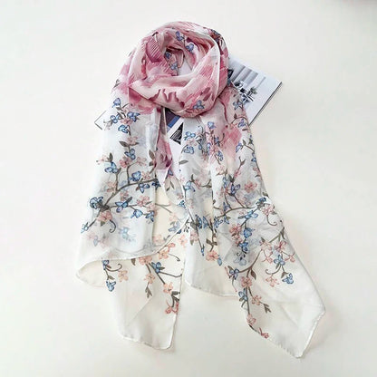 Chiffon Scarf for Women, 50×160cm Lightweight Summer Shawl