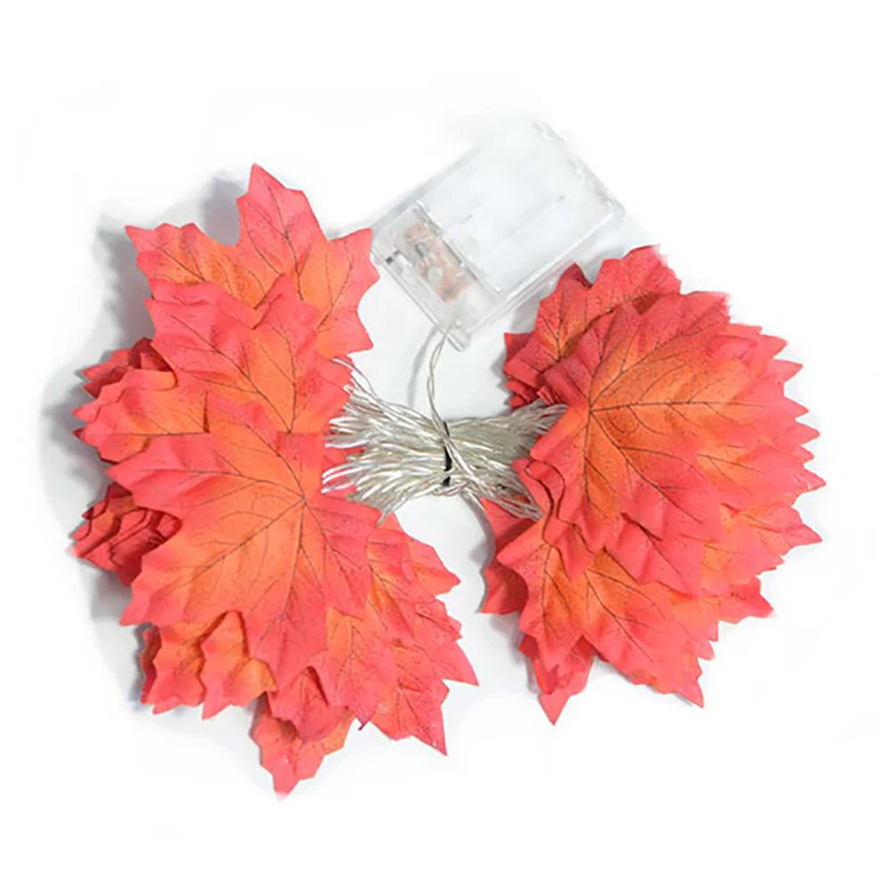 Halloween Maple Leaf String Lights 2/3/6M Garland Decoration
