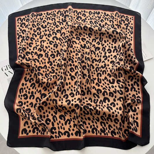 Women’s Square Scarf 70x70cm Floral Satin Hair Wrap
