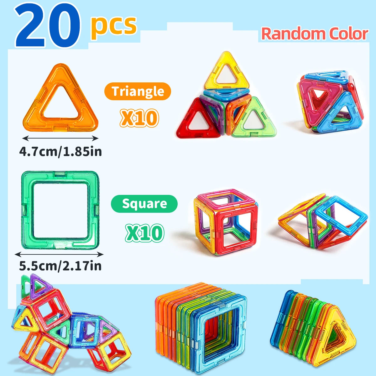 Magnetic Building Blocks STEM Construction Toys for Kids