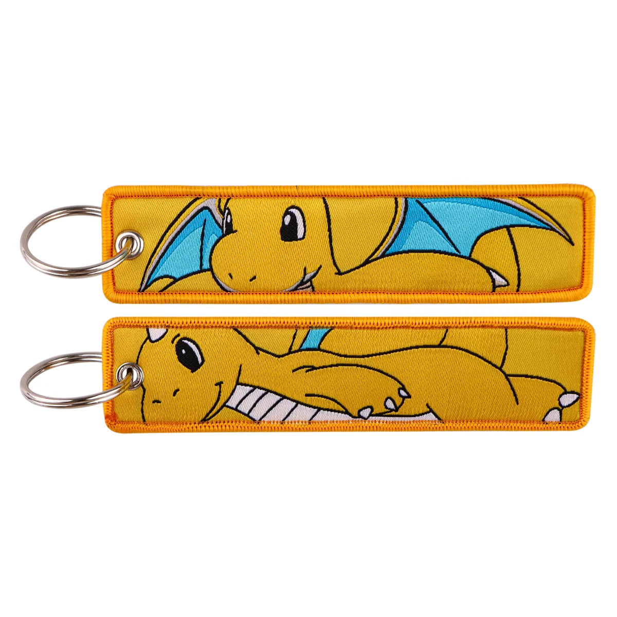 Embroidered Keychain Double-Sided Key Fob for Car & Motorcycle