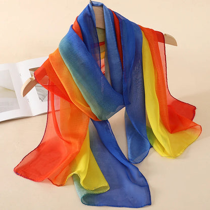 Chiffon Scarf for Women, 50×160cm Lightweight Summer Shawl