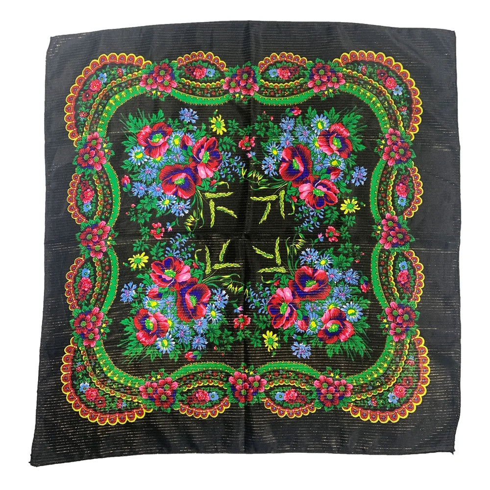 Women's Square Scarf, 70×70cm Printed Head Scarf and Bandana
