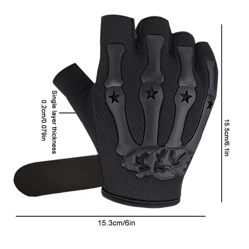 Fingerless Riding Gloves Non-Slip Motorcycle Cycling Gloves
