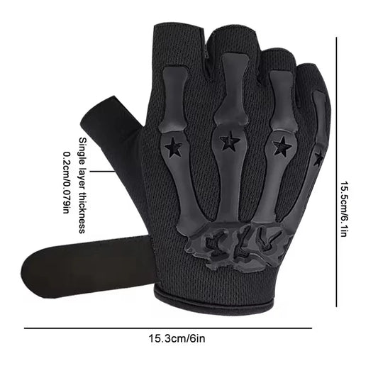 Fingerless Riding Gloves Non-Slip Motorcycle Cycling Gloves