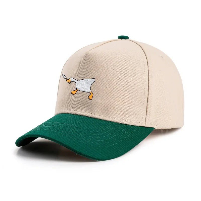 Embroidered Baseball Cap with Goose Design for Men & Women