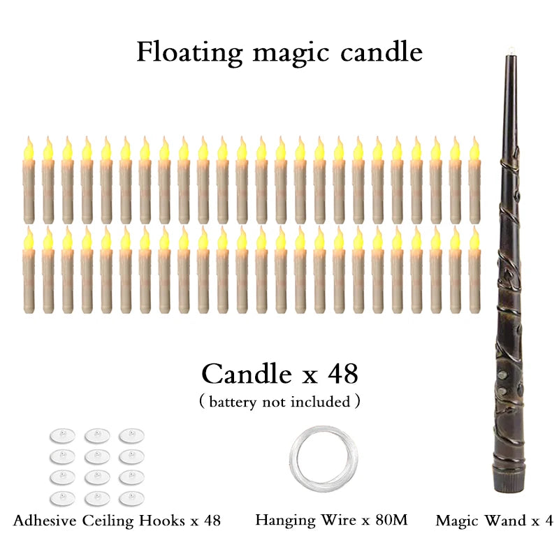 Halloween Floating Candles LED Hanging Decoration with Remote